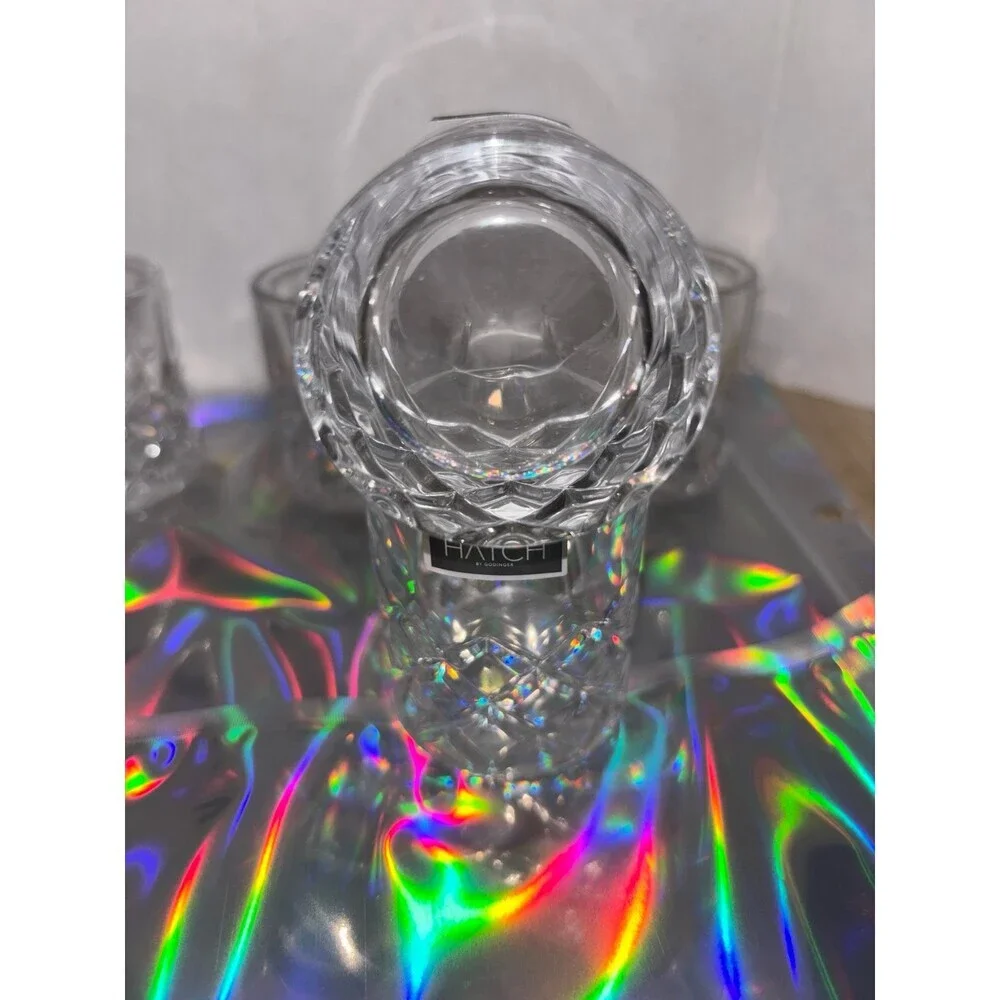 New Hatch Crystal shot glasses set of 5 2.5oz  Shannon by Godinger